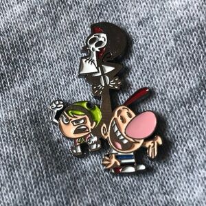 The Grim Adventures of Bill and Mandy enamel pin